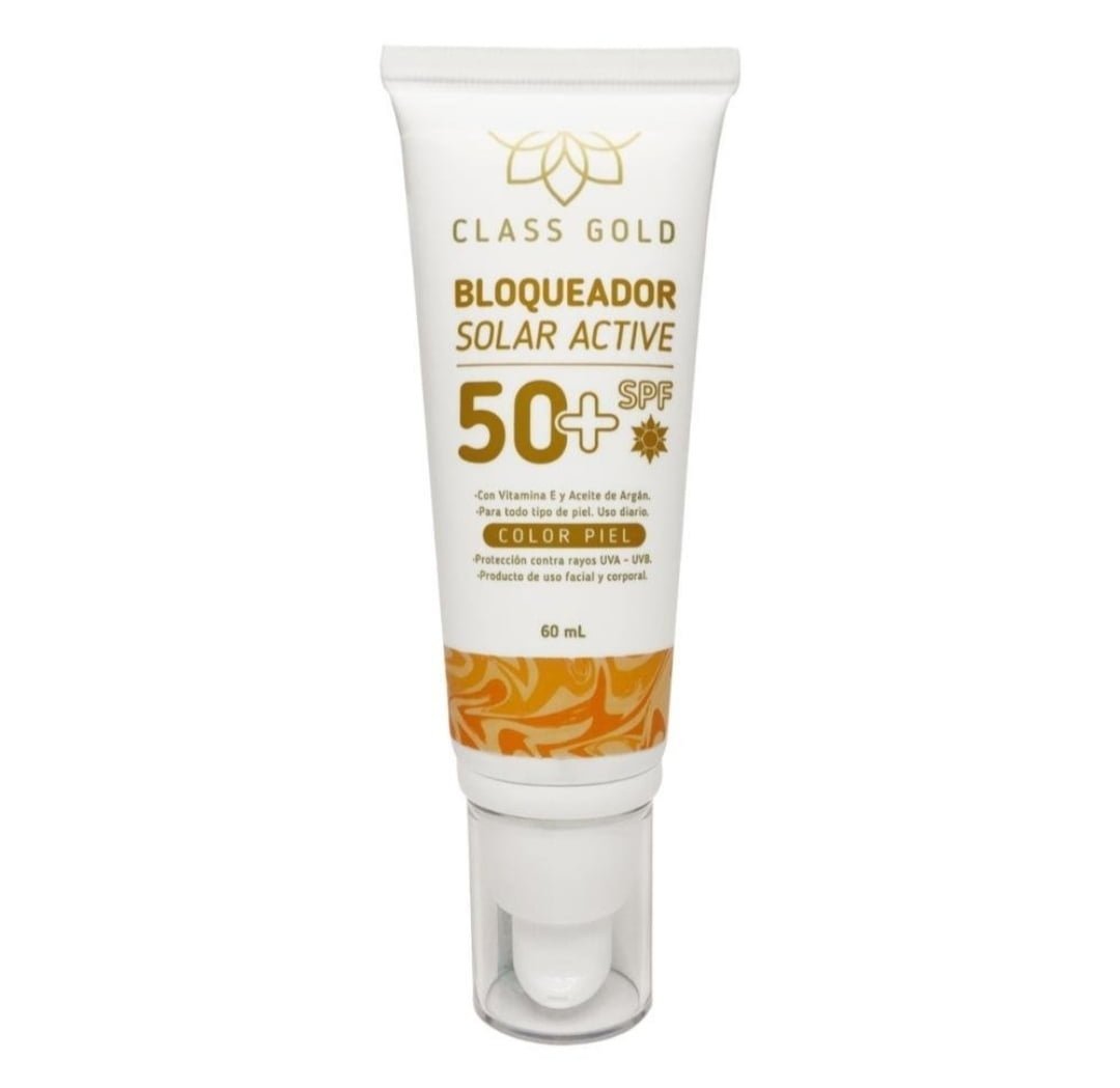Bloqueador solar glass gold hidrata y protege la piel