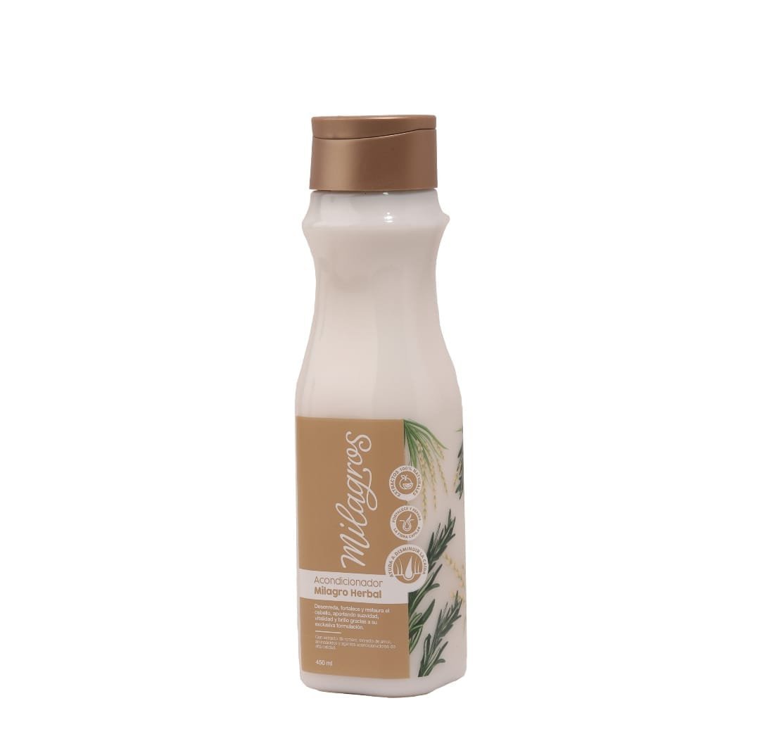 Acondicionador herbal de milagros ideal cabellos decolorados reventados o maltratados