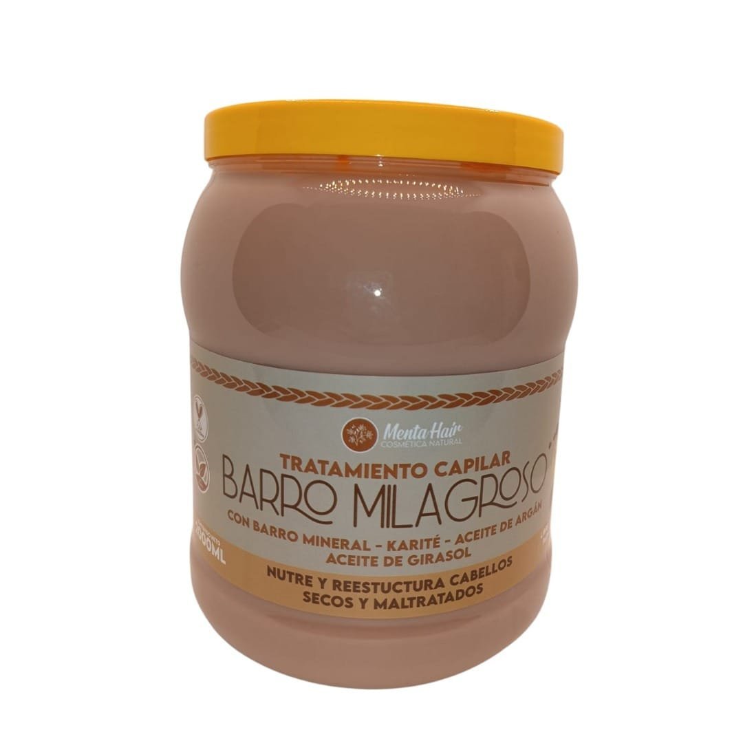 Bombonera barro milagroso ideal para cabellos grasos y sensibles